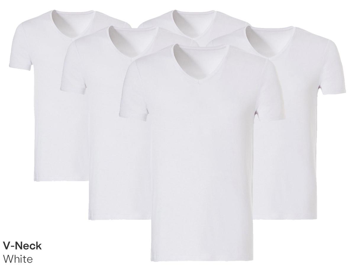Ten Cate Basic Herren-T-Shirt – Rundhalsausschnitt oder V-Ausschnitt – Größe 2XL – Weiß