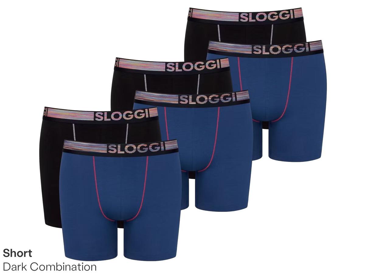 Sloggi Go ABC Natural Hipster-Shorts – 6er-Pack – Größe L – Schwarz