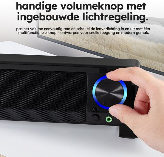 PC-Lautsprecher 2.1 - Mit Mikrofon und Bluetooth 5.0 - Soundbar für PC - USB-C und USB-A - Schwarz - von Faas