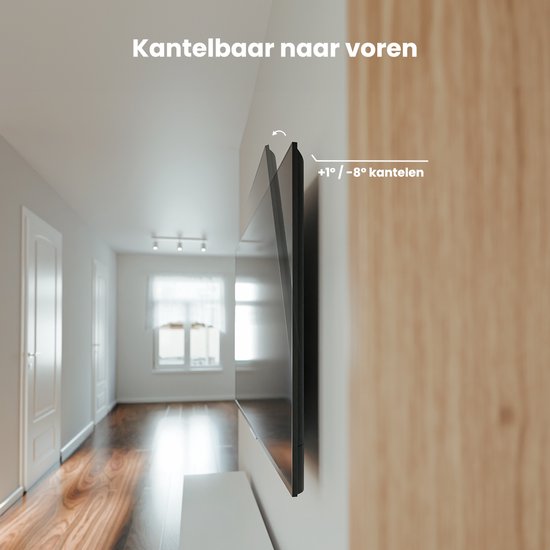 Auronic TV-Halterung - TV-Wandhalterung - neigbar - 37 bis 82 Zoll - bis zu 60 kg - Schwarz