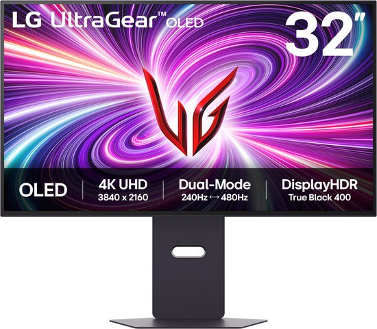 LG UltraGear OLED 32GS95UV-B – 4K-Gaming-Monitor – 240 Hz UHD – 480 Hz FHD – 0,03 ms – 32 Zoll