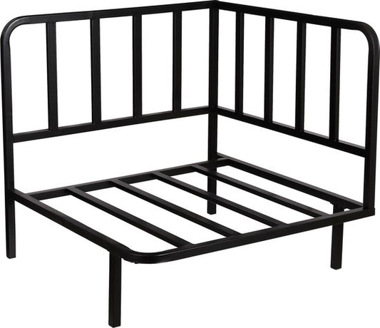 Mica Decorations Celo Lounge Bank Eckelement - L83 x B83 x H78 cm - Metall - Schwarz