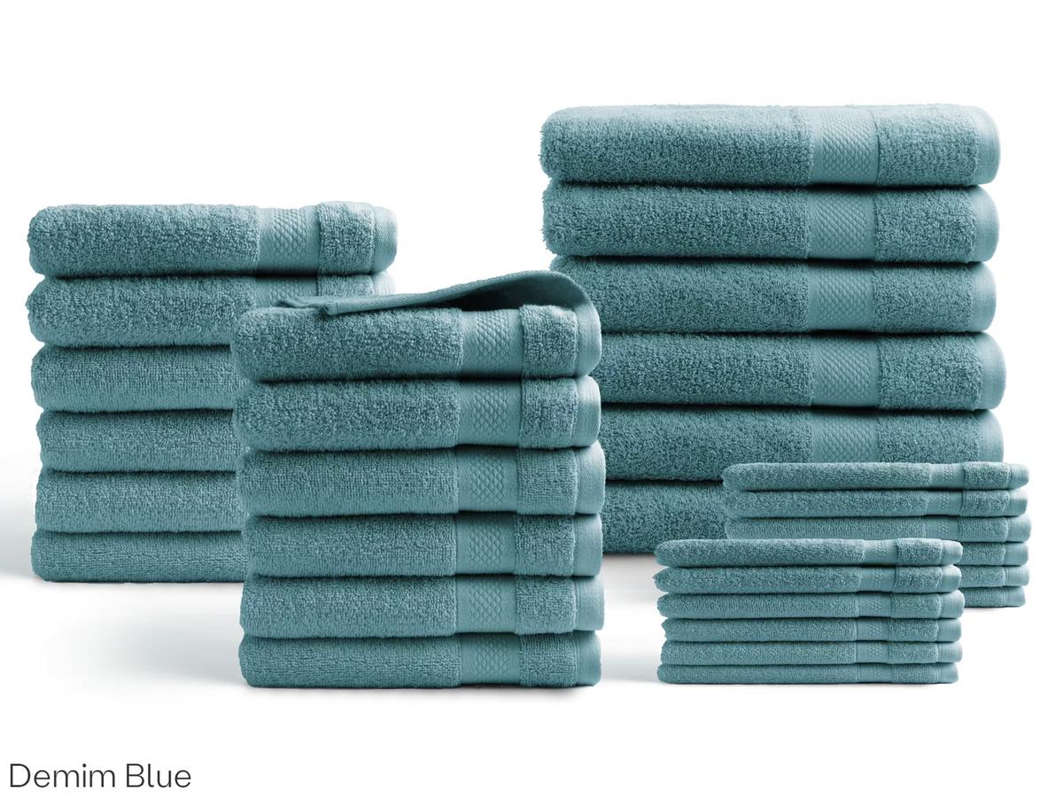 DoubleDry Badtextil-Set Hotel-Kollektion – 30-teilig – 500 g/m² – Bordeaux