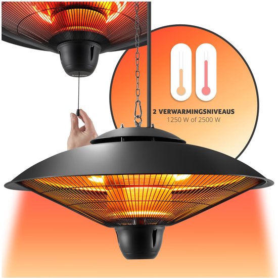 tectake - Hänge-Infrarotstrahler - Deckenstrahler - Außen- und Innen-Infrarotstrahler - Elektrostrahler - Deckenstrahler für Terrasse