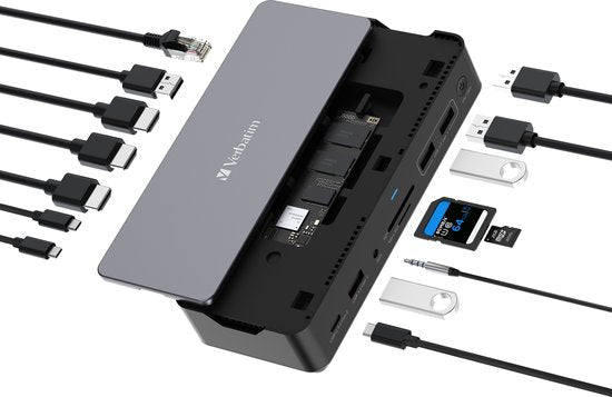 Verbatim CDS-15SSD Kabelgebundener USB 3.2 Gen 1 (3.1 Gen 1) Typ-C Schwarz, Grau