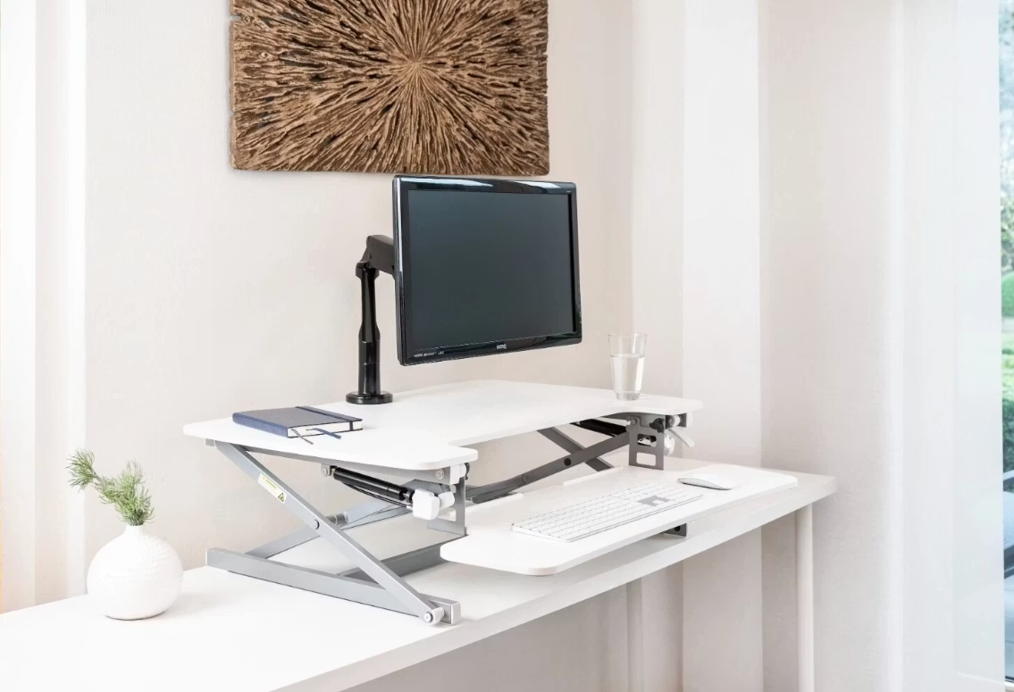 Vantage Flexdesk PC-Arbeitsplatz - Sitz-/Stehpult-Konverter - 89 x 59 cm - Verstellbar 14-50 cm