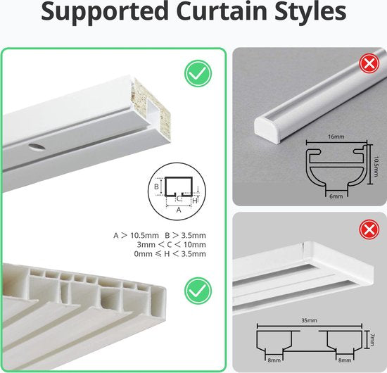 SwitchBot Curtain – U-Rail Version 3 (2023) – Weiß – Smart-Home-Vorhangmotor – Smart-Vorhang – Automatischer Vorhang