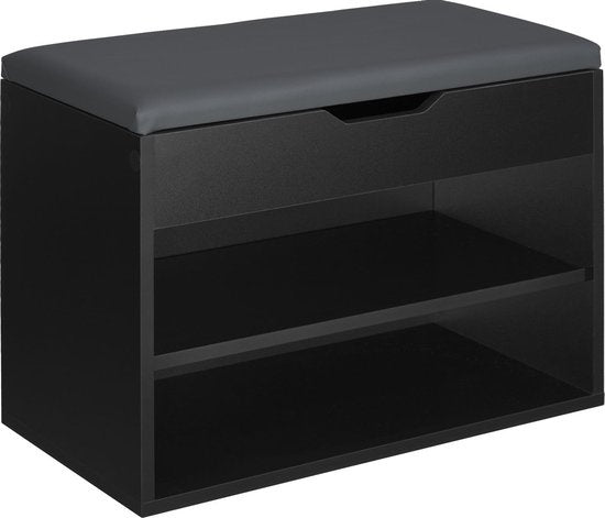 tectake - Schuhbank Jasmina schwarz SKU: 403615