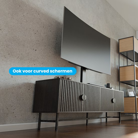 Auronic TV Stand - TV-Fuß - drehbar - verstellbar - geeignet für gebogene Bildschirme - bis zu 85 Zoll - schwarz