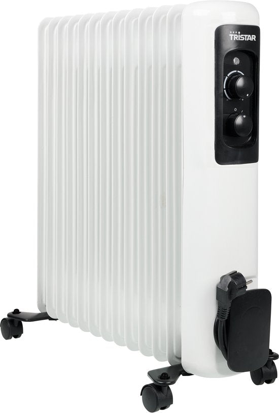 Tristar Elektroheizung KA-5183 – Ölgefüllte Heizkörperheizung – 3 Heizstufen – Einstellbarer Thermostat – 13 Rippen – Weiß