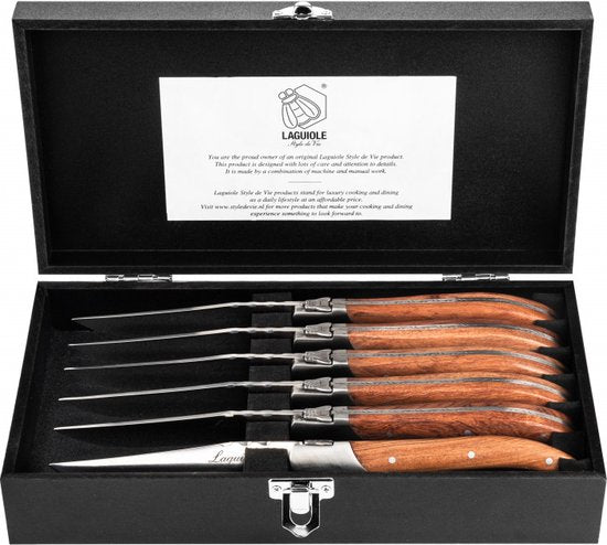 Laguiole Style de Vie Steakmesser Luxury Line - 6-teilig - Rose