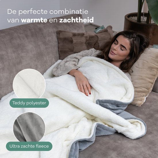 Zenwave Heizdecke 180x130cm - Waschmaschinenfeste Wickeldecke Grau - 10-stufige Wärmedecke - Ultraweiches Fleece-Wärmeplaid - Heizdecke - Camping & Outdoor - 1 Person