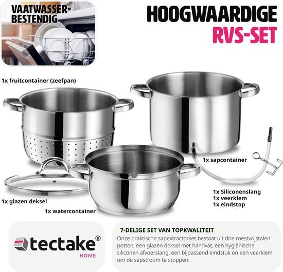 tectake Dampf-Extraktor - Ã˜ 26 cm - Edelstahl - Induktion