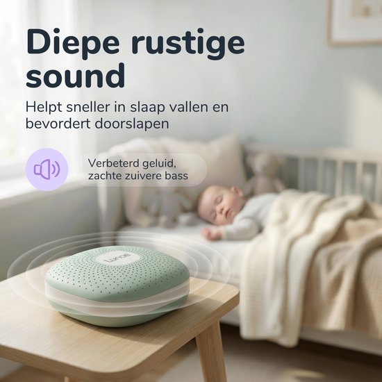 Lunae White Noise Machine 2026 – Gerät für weißes Rauschen mit Nachtlicht – Geeignet für Babys, Kinder und Erwachsene – Schlafhilfe für Babys – Schlaftrainer für Kinder – Mintgrün