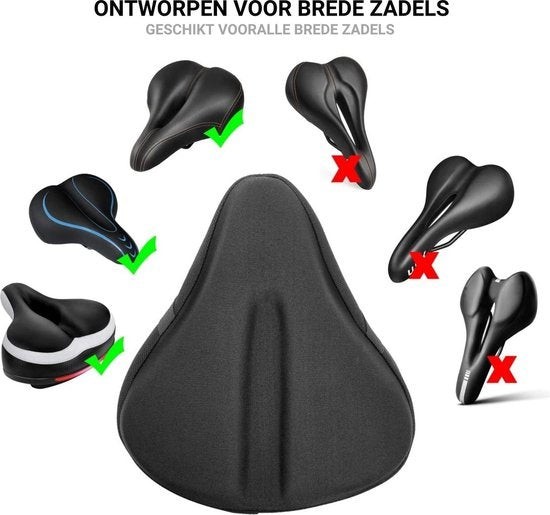 TIKKENS® Sattelüberzug - Memory Schaum & 3D Gel - Wasserdicht - Schwarz