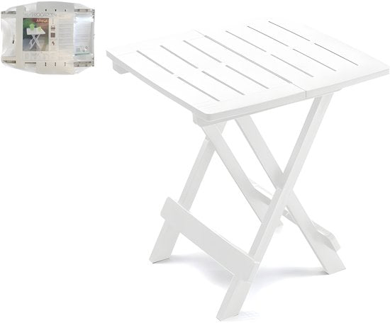 Pro Garden Klapptisch / Camping-Tisch aus Kunststoff 45 x 43 x 50 cm Weiß