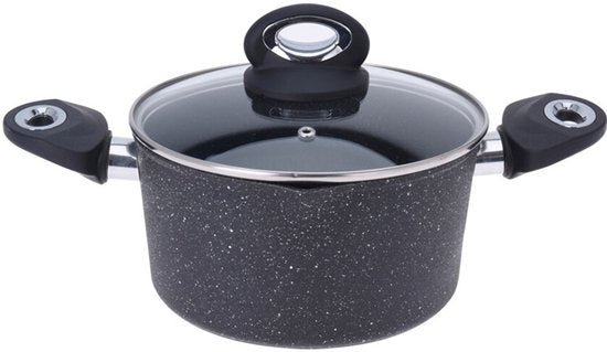 Excellent Houseware Bratpfanne mit Deckel – Ø 20 cm – geschmiedetes Aluminium