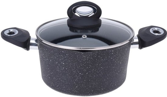 Excellent Houseware Bratpfanne mit Deckel – Ø 20 cm – geschmiedetes Aluminium