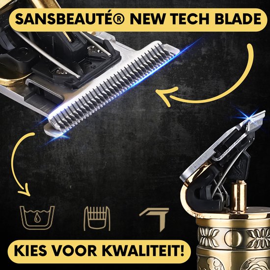 Sansbeauté® - Buddha Trimmer - Professionelle kabellose T-Klingen-Haarschneidemaschine - Bartschneider - Haarschneider Herrenkopfhaar - Cheveux Haar - Haartrimmer - Friseur Haar Maschine - Haarschneider - Barbier Haarschneider - Friseurset