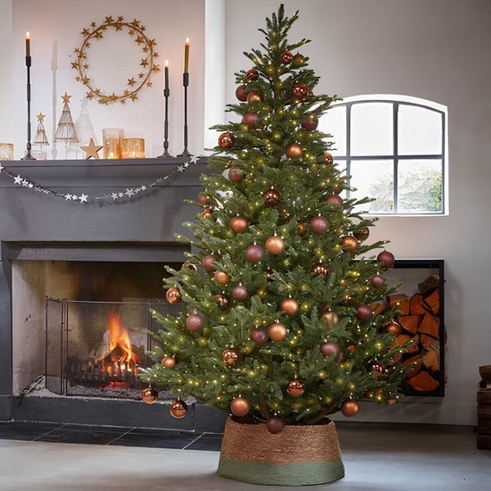 Black Box Trees Frasier Baum – Weihnachtsbaum in natürlicher Form – Weihnachtsdekoration für den Innenbereich – Kunstbaum mit Scharnierkonstruktion – Höhe 185 x Durchmesser 124 cm – Grün