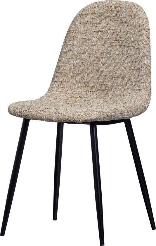 Esszimmerstuhl Marije - Chenille - Natur - 4er Set
