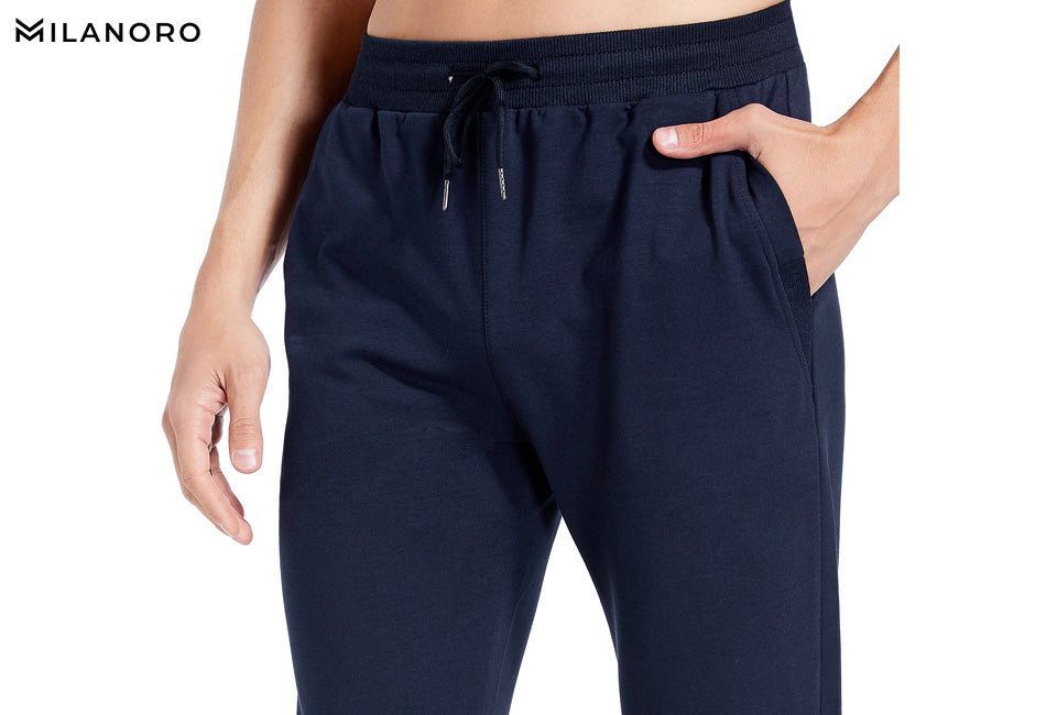 Milanoro Bequeme und ultraweiche Jogginghose - 2er Pack - Marineblau & Anthrazit - Größe XL