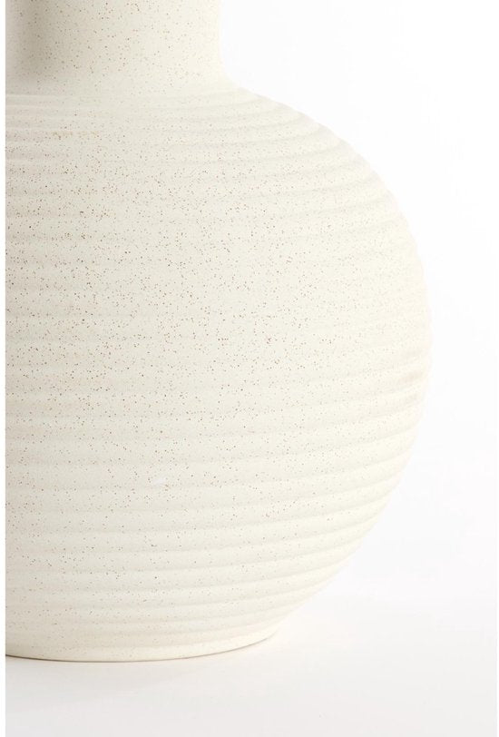 Light & Living Vase Ulloa - Weiß - Ø34cm - Keramik - Modern - Blumenvase - Heimdekoration - Dekorative Vase für Wohnzimmer oder Schlafzimmer