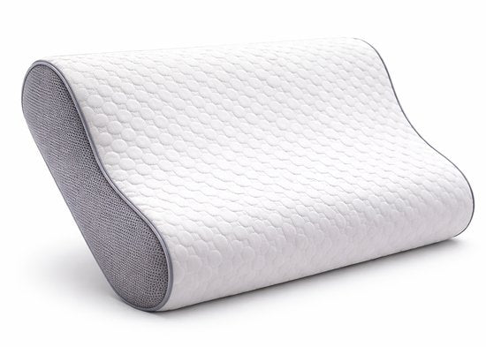 Sleeptight Ergonomisches Kissen Nackenschmerzen - Anti-Schnarch-Kissen Orthopädisch - Kühlendes Apnoe-Kissen - Mittelweicher Memory-Schaum - Seitenschläfer - 60x40x12cm
