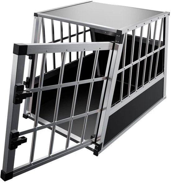 Juskys Aluminium Hundetransportbox - L