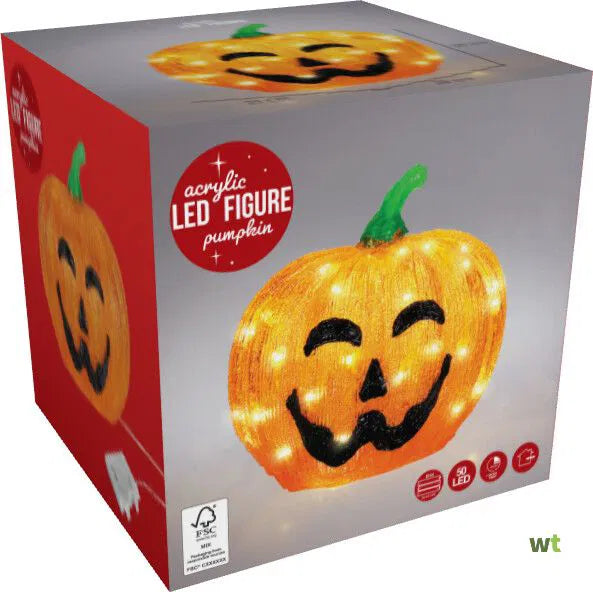 Kürbislampe 50 LED - Ø25 cm - Orange