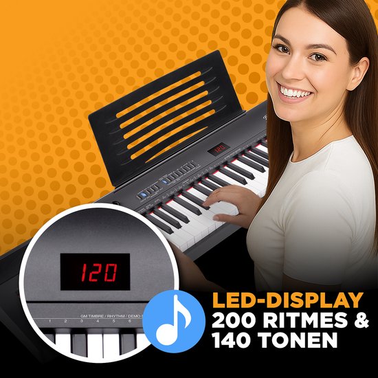Finesse Digital Piano - 88 gewichtete Tasten - Ständer & Hocker - Keyboard Piano - Electric Piano - Erwachsene & Kinder