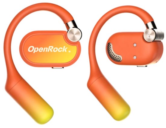 OpenRock – X Orange – Kabellose Open-Ear-Kopfhörer – Bluetooth – Lange Akkulaufzeit – Geräuschunterdrückung – kabellos – TubeBass™-Technologie
