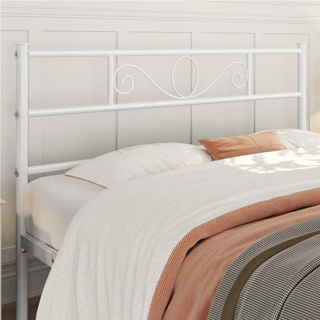 Yaheetech Metallbettgestell 160 x 200 cm – Weiß – Doppelbett mit Lattenrost