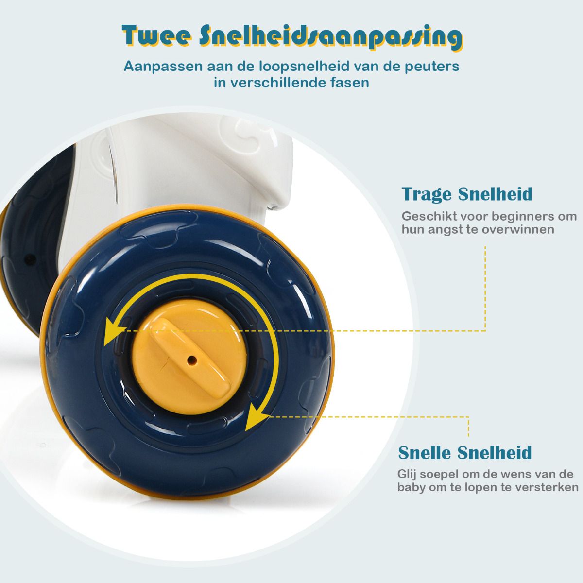 Coast 3-in-1 Kinderwagen mit Musik, Licht und Spielbrett - Dunkelblau - 56 x 46 x 46 cm