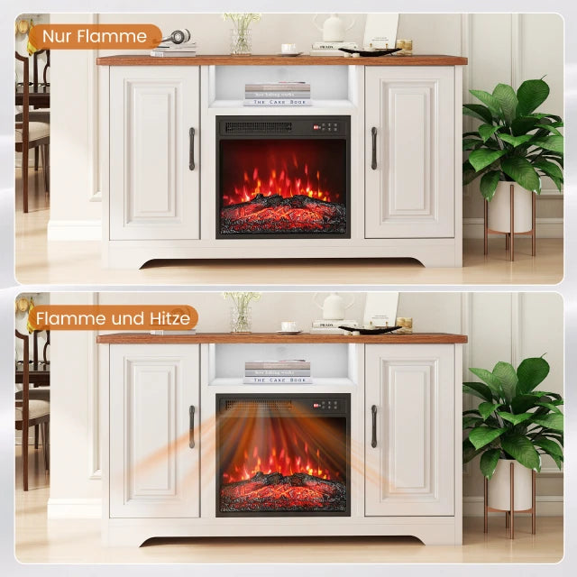 Coast Elektrokamin - 18 Zoll - Flamme - Heizung - Timer - Fernbedienung - Schwarz