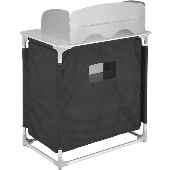 tectake - Campingküche 76x53,5x107cm schwarz - 403346