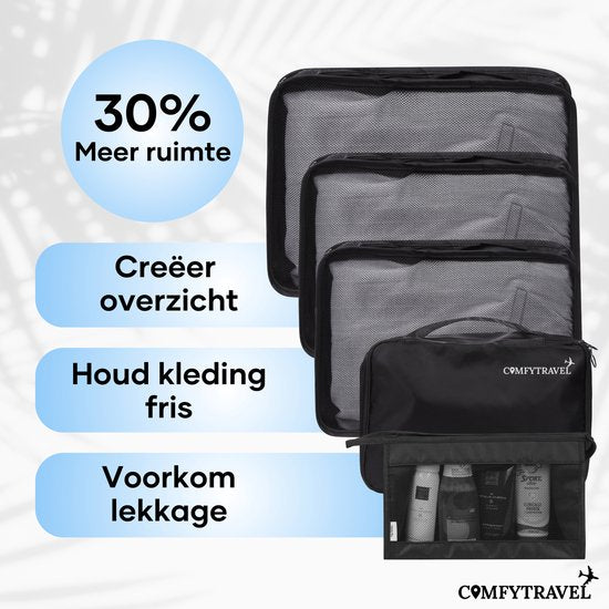 Comfytravel Packing Cubes Set - Koffer / Rucksack Reiseorganisation - Reisezubehör - Wasserdicht / 8 Stück