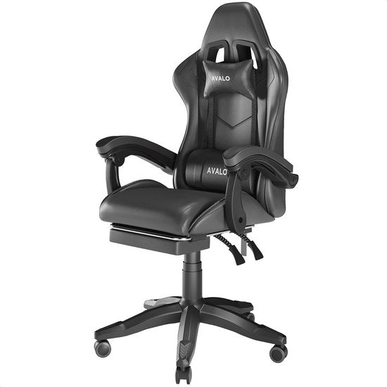 Avalo Gaming Chair - Game Chair - Ergonomischer Bürostuhl Verstellbar - Game Chair - Gaming Chair - Schwarz