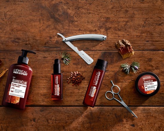 L'Oréal Paris Men Expert BarberClub 3-in-1-Gesichtsreiniger – 200 ml – Reiniger für Bart, Gesicht und Haare
