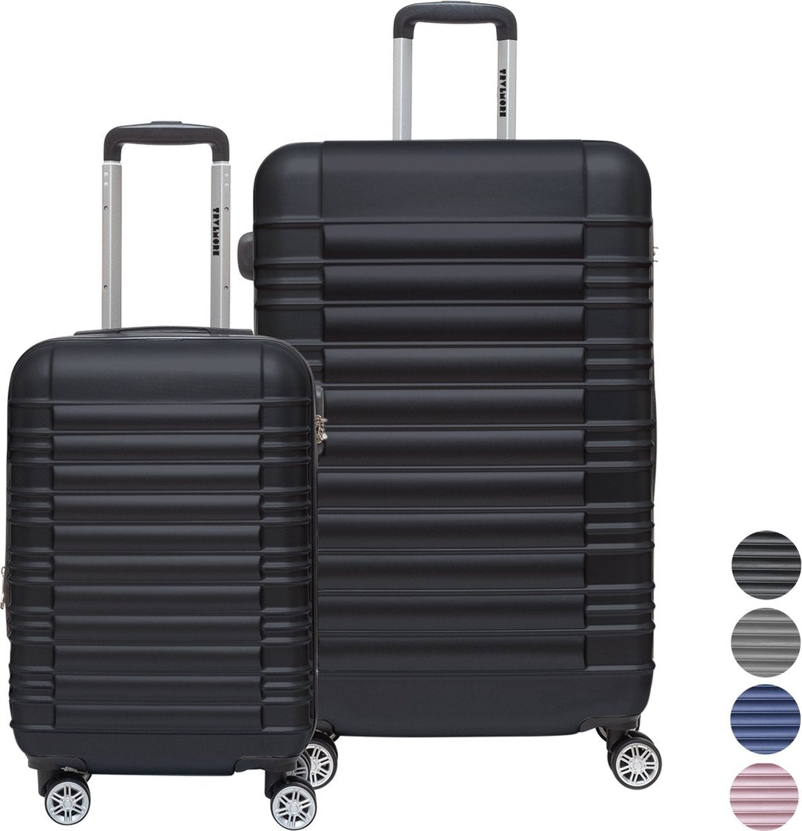 TRVLMORE - Kofferset - 2 Stück - 38L (Handgepäck) + 110L - Schwarz