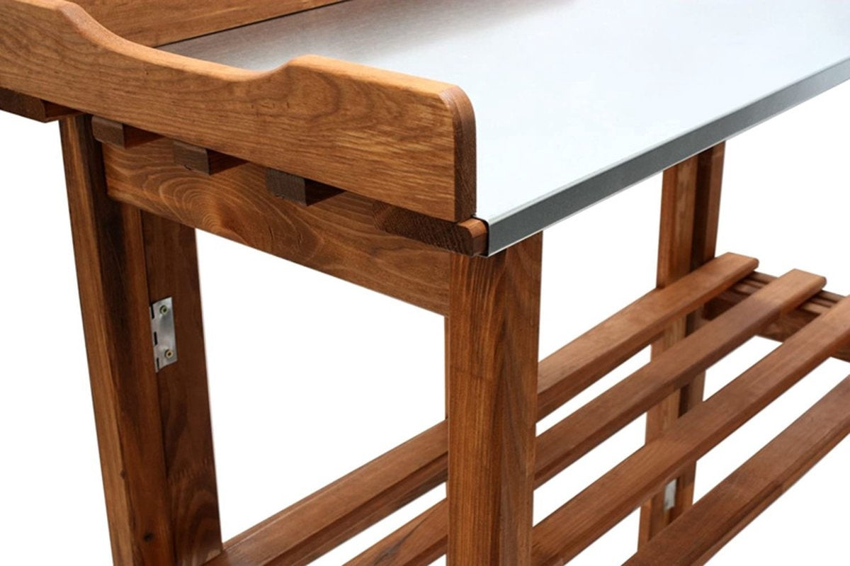 Garten Pflanztisch mit Zinkblatt - Holzregal - klappbar - 94 x 43 x 86 cm