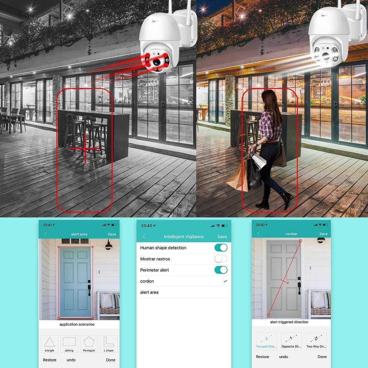 Fuegobird Wifi Smart Wasserdicht IP66 IP Kamera - Outdoor - Drehen und Neigen - Unterstützung 2.4G/5G WIFI - 1080P - PTZ IP Kamera