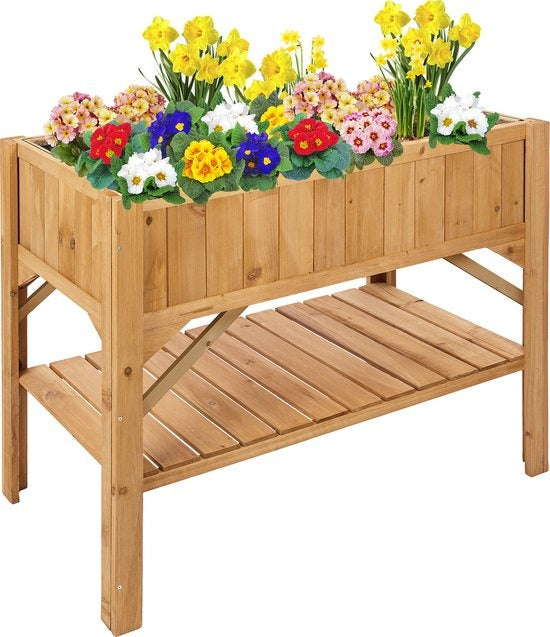 tectake - Hoher Pflanzkübel mit Regal - Baumschule - Stecklingskasten - 119x53x90cm - 403232