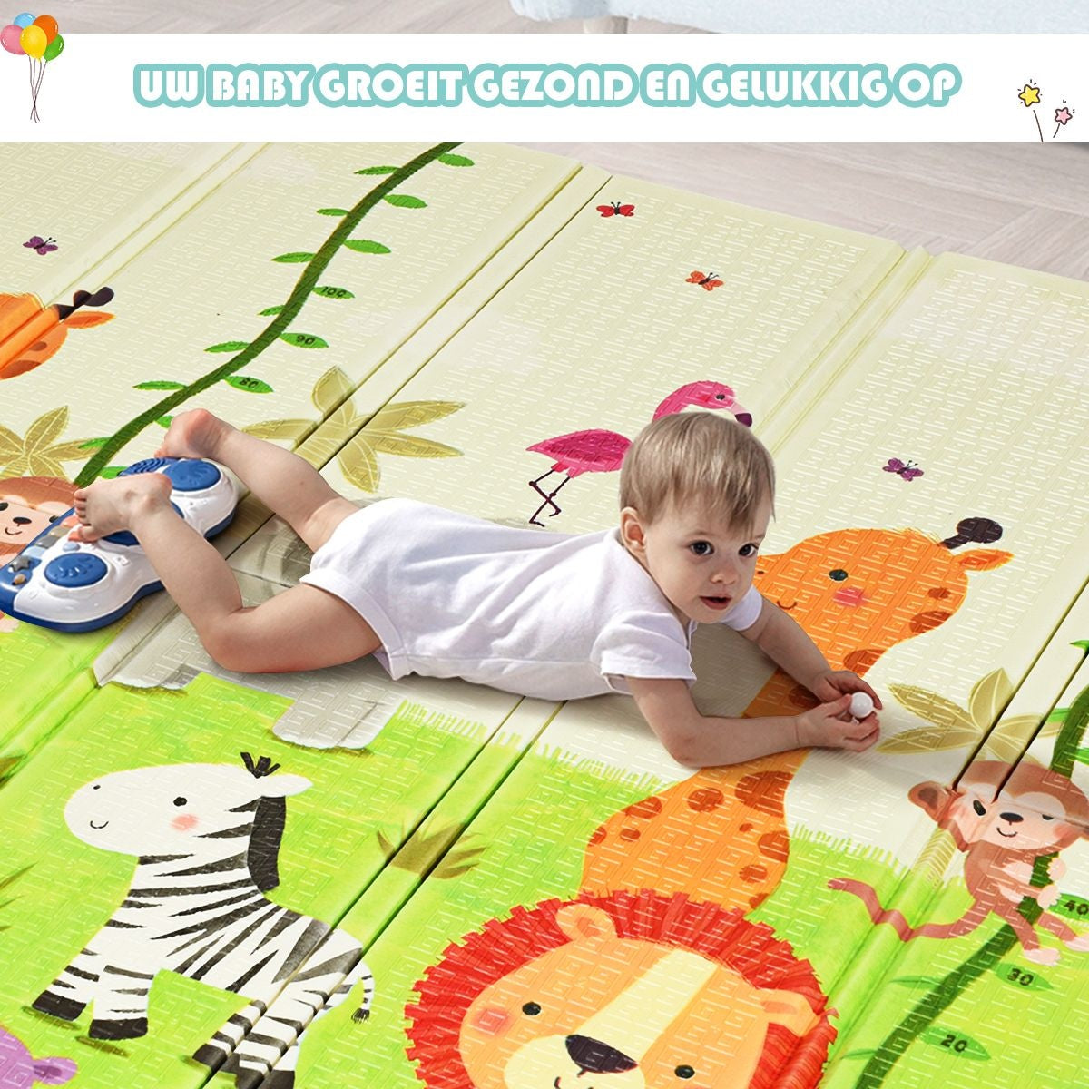 Coast Spielteppich für Babys - Doppelseitig - 200 x 180 x 1,4 cm