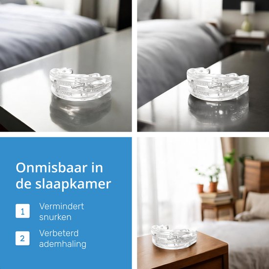 Airmaster Anti Snore Brace - Einstellbar - Schlafprodukte - Nasenspreizer - Gebissschutz - Schnarchen - Gebiss - Transparent BPA frei