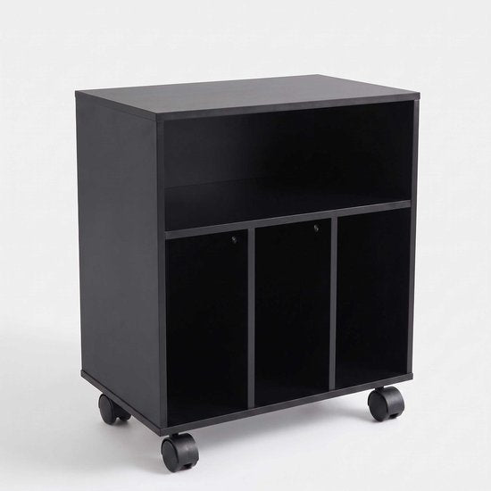 VDD – Schrank – Aufbewahrungsschrank – LP-Aufbewahrungssystem – LP-Schrank – Schwarz – Auf Rädern