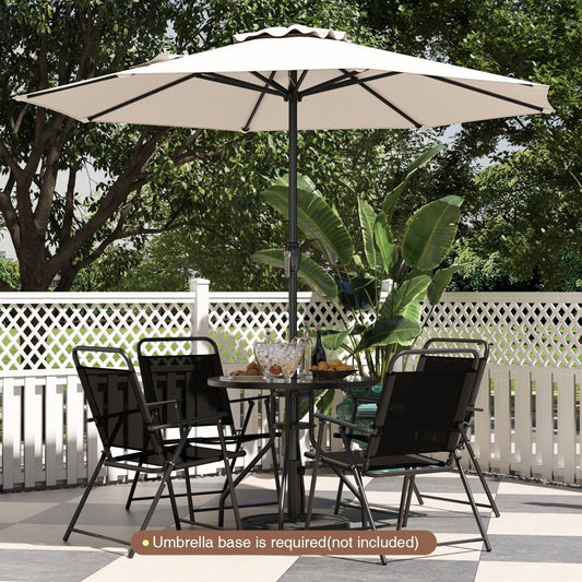 Coast Terrassenschirm – mit Schwenkmechanismus – belüftetes Design – 260 cm – beige