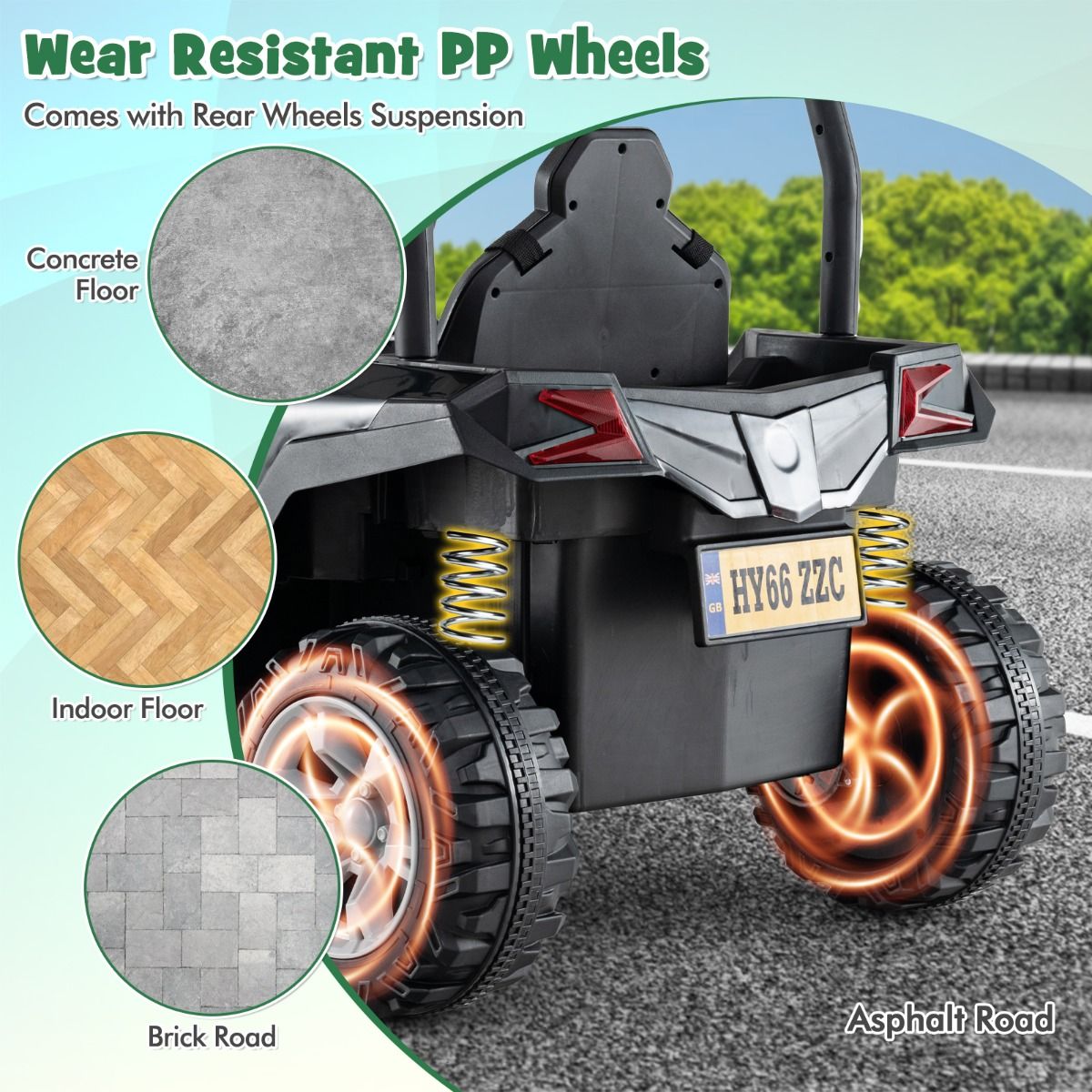 Coast Buggy Fahrzeug - 24V - RC & Doppelfederung - PP/Metall - Camouflage