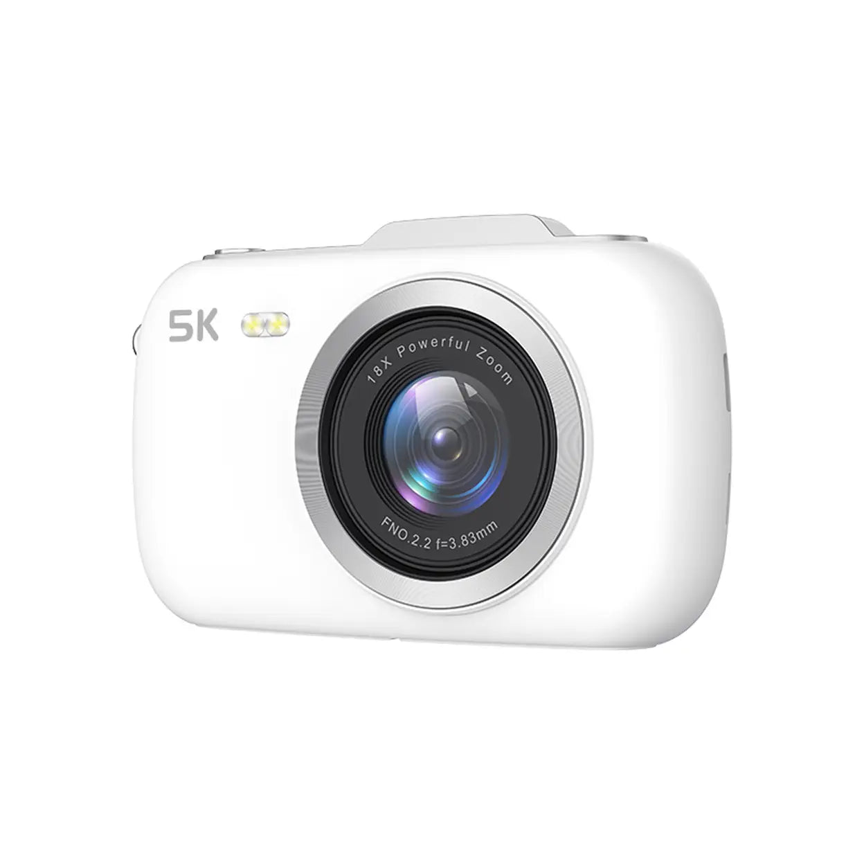 Komery Digitale Vlog-Kamera G7 – Weiß – 5K-Video – 80-MP-Fotos – 18-facher Zoom – Kompakte Point-and-Shoot-Kamera