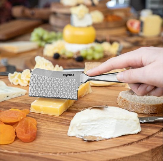Boska Käsebeil Hard Monaco+ No.6 - Käsebeil - Käsemesser - Käsebeil für gereiften Käse - Edelstahl - Spülmaschinenfestes Käsebeil - Küchenutensilien - Küchenzubehör - - 10 Jahre Garantie